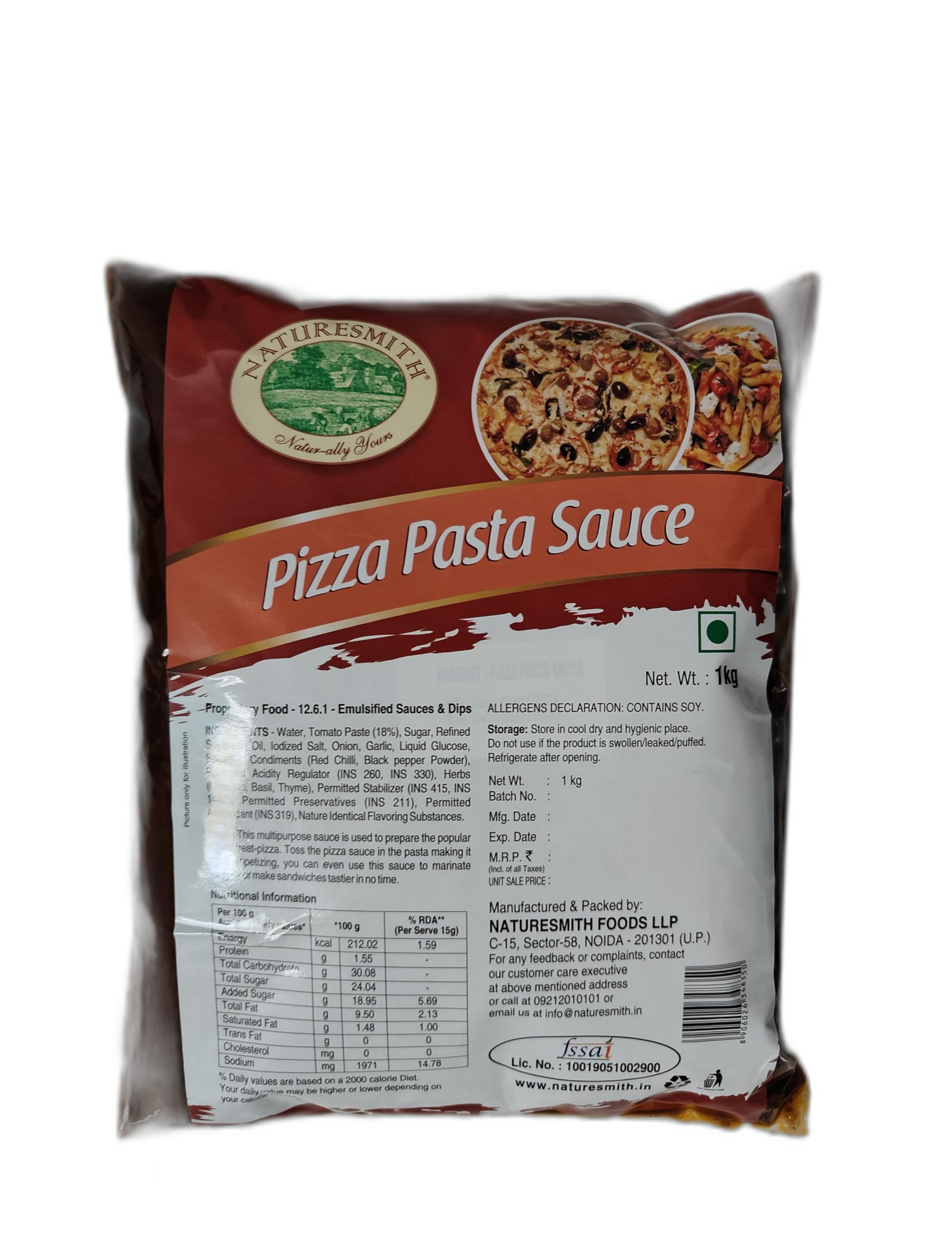 NATURESMITH PIZZA PASTA SAUCE-1Kg (B0DH871FXZ) Amazon Price History, Amazon Price Tracker