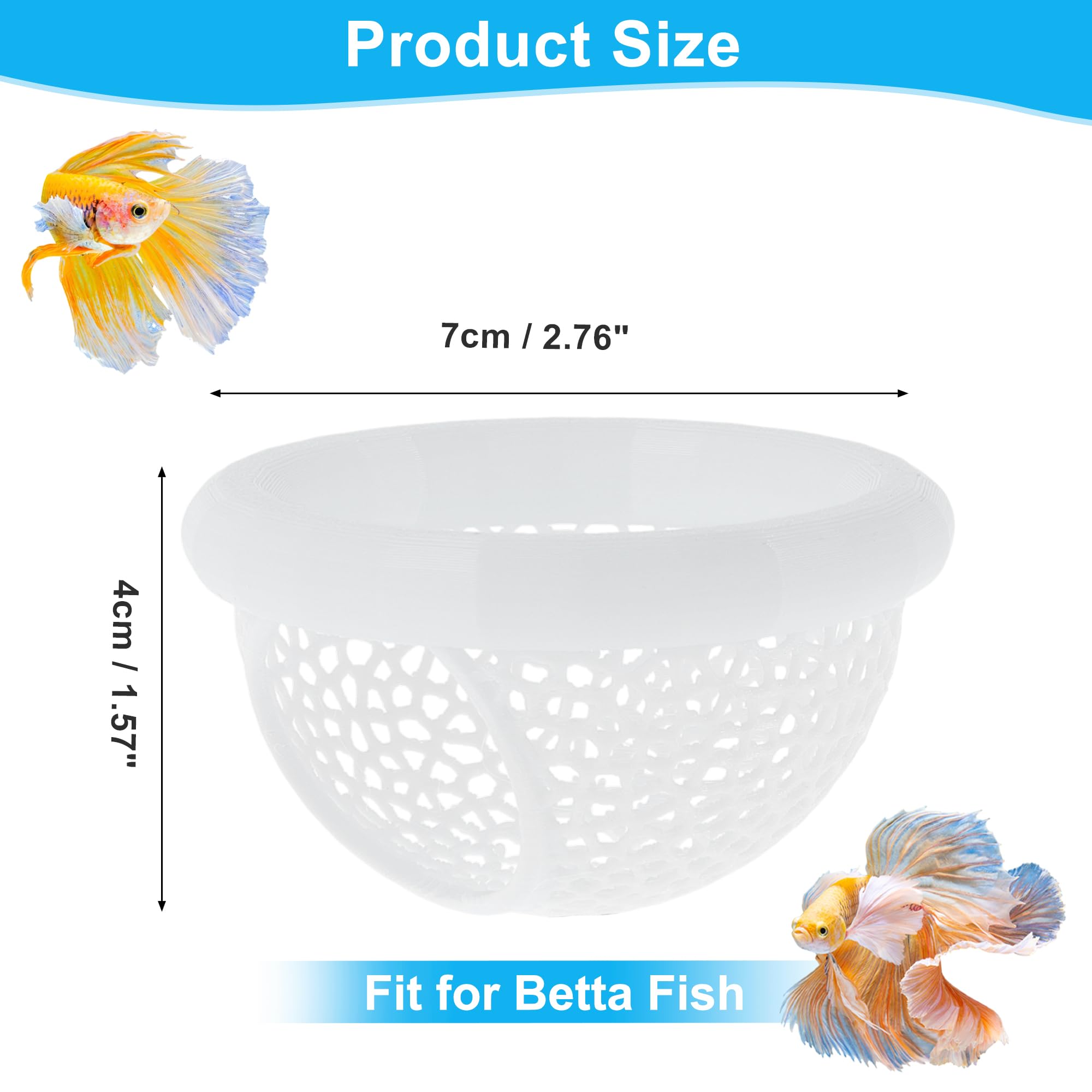 CAPASTEC Betta Hideout Cave, Aquarium Floating Betta Hideout, Multi-Functional Betta Fish Hammock, White - Image 4