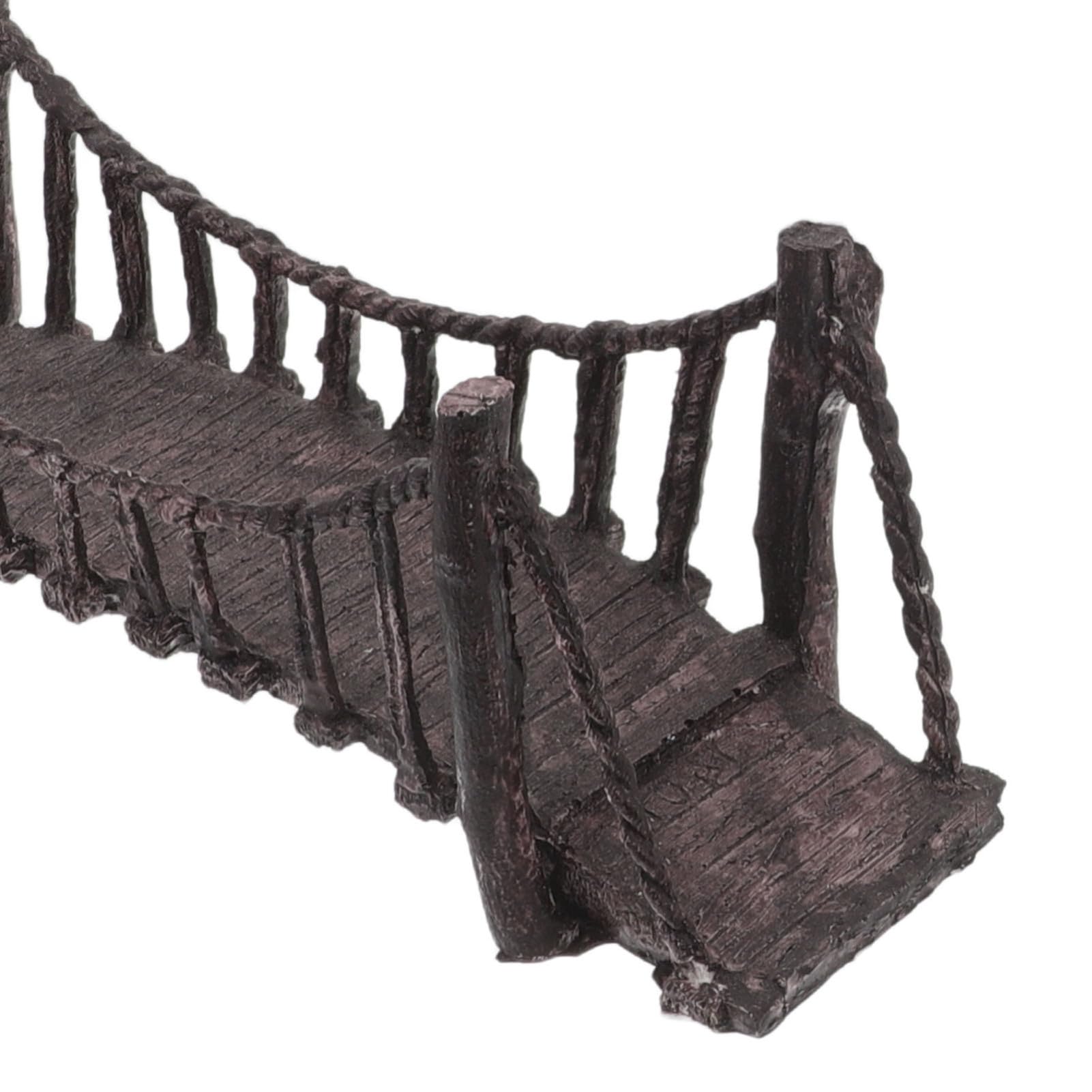 5 Pièces Mini Pont Suspendu Résine pour Jardin de Fées Accessoires Résistants à Eau pour Décoration Aquarium et Micro Paysage