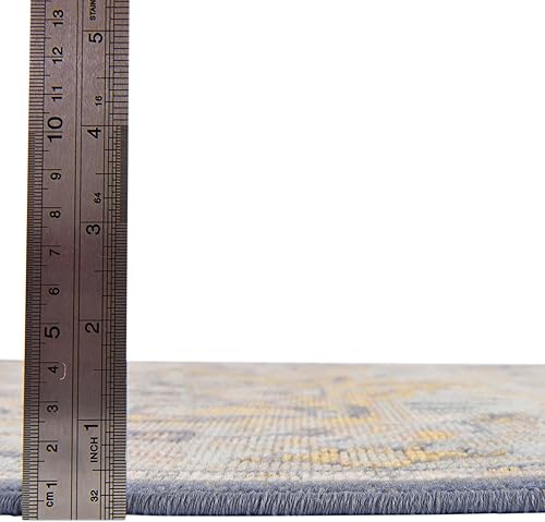 Miniatura 5 de Rugs.com Whitney Collection - Alfombra baja azul cielo de 9 x 12 pies, perfecta para salas de estar, comedores grandes, planos abiertos