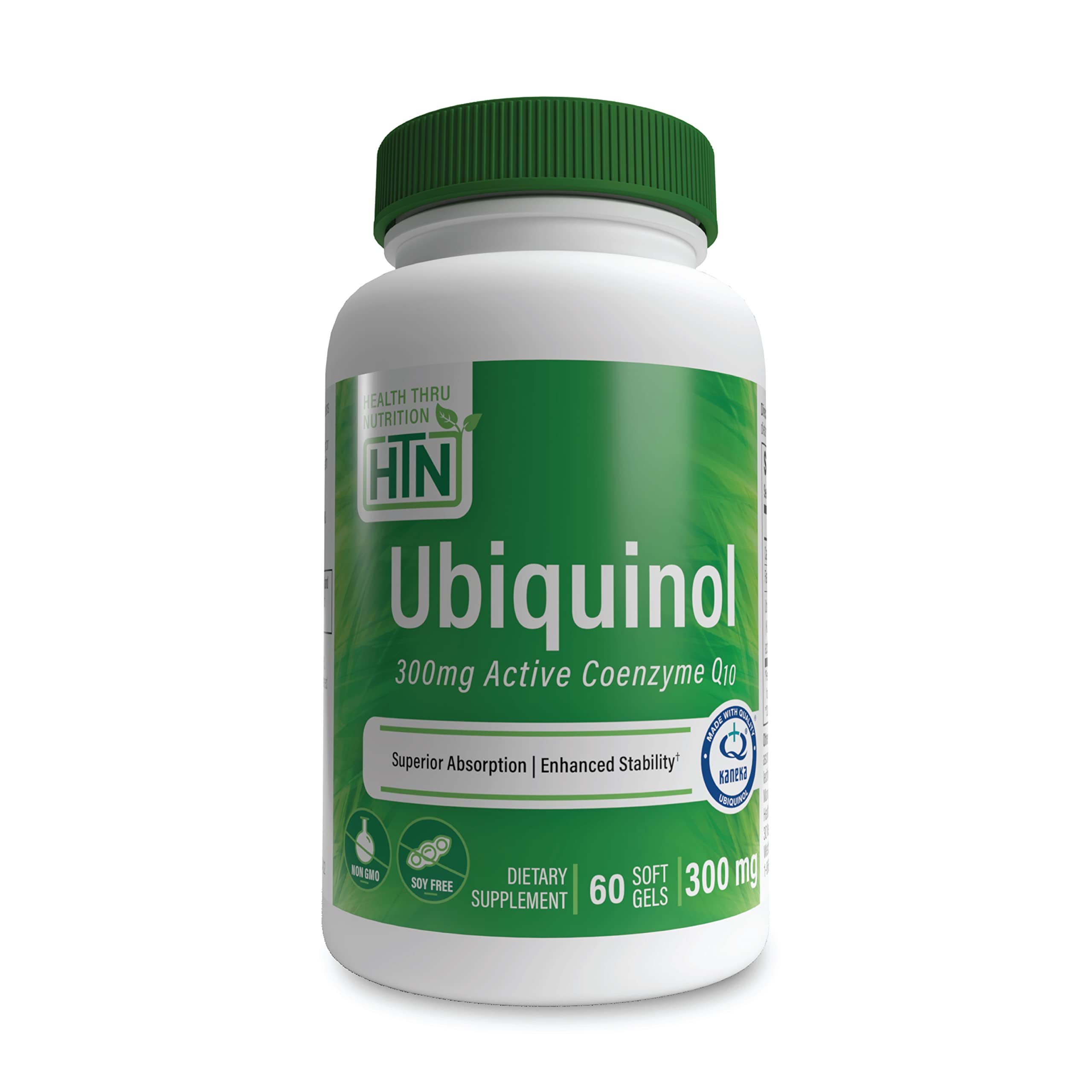 Health Thru Nutrition Kaneka Ubiquinol CoQ10 Softgels, 300mg (Pack of 60)