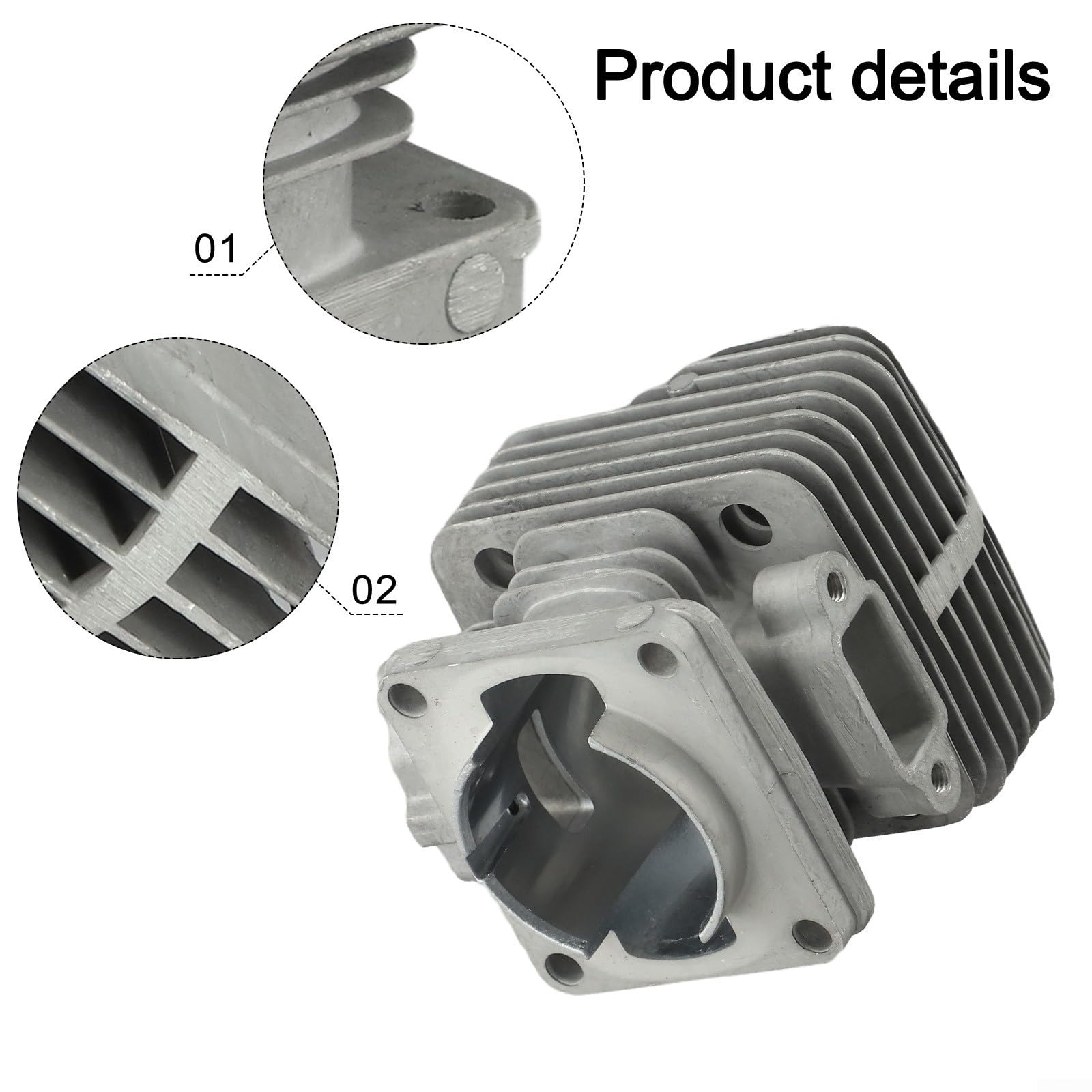 Kit Cilindro 40Mm Lega di Alluminio per Pistone Set Per 42 44 Motosega Parte di Ricambio Motore Accessorio di Riparazione Per Outdoor Garden Tool
