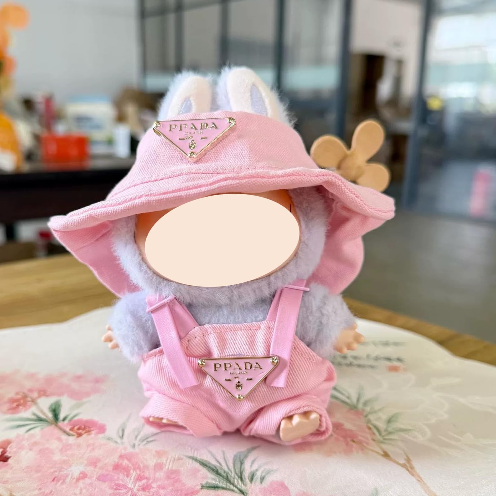 Cute Clothes for Dolls (Not Included Labub uDolls), Fashion Labub Outfit for Real Doll Keychain, Labub Accessories for Doll Display & Birthday Party Decoration, Labub Clothing for Adults Kids, Pink