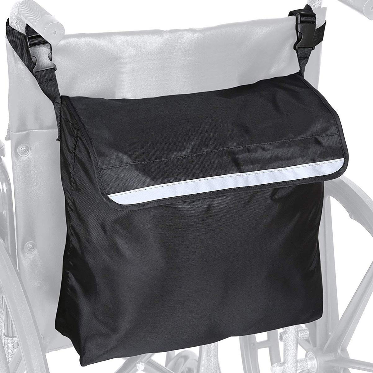 Bolsa para Silla de Ruedas - Bolsa para Silla de Ruedas con Cinta Reflectante - Bolsas Impermeables para Accesorios de Silla de Ruedas - Mochila para Silla de Ruedas (Paquete de 2)