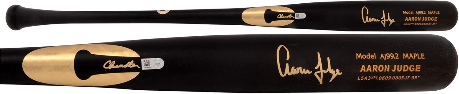 AARON JUDGE Autographed New York Yankees Chandler Game Model Bat FANATICS - Autographed MLB Bats