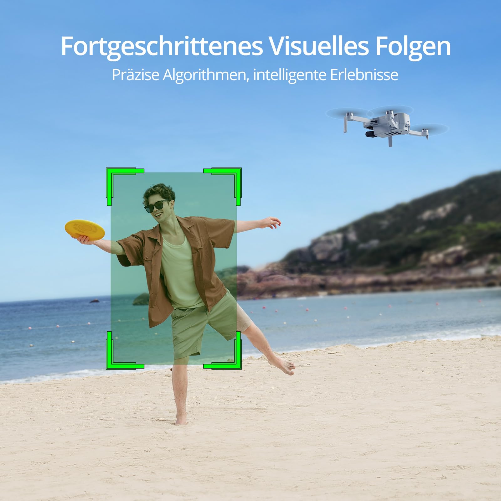 Potensic ATOM 4K GPS Drohne mit 3-Achsen-Gimbal, 96 Min. Lange Flugzeit, 6KM FPV Übertragung, Visuelles Folgen/QuickShots/RTH, unter 249g, Windstärke 5, 12MP Fotos Kameradrohne für Anfänger Erwachsene