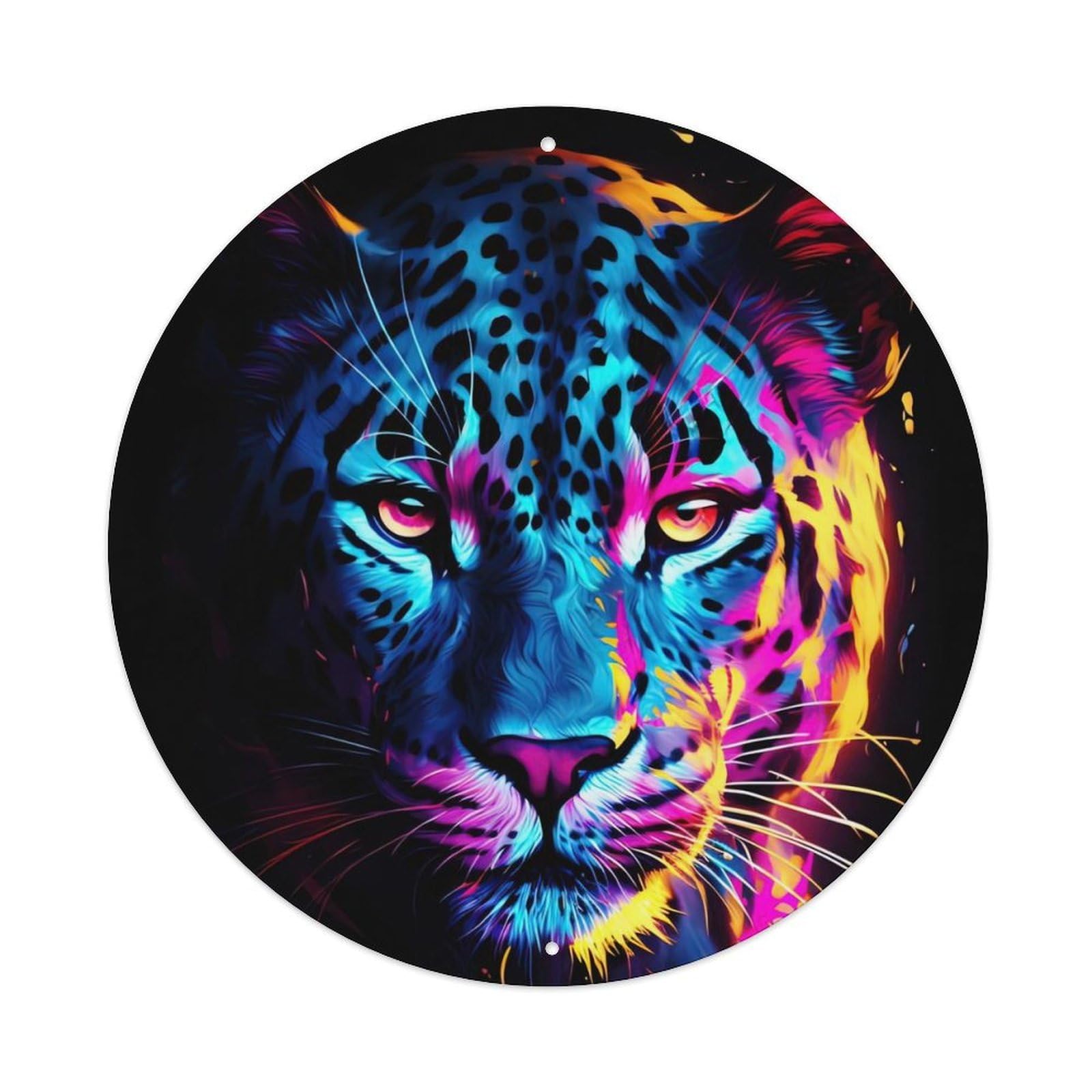 Animal Leopard in The Darkness Metal Tin Sign