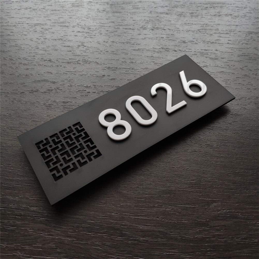 ZXF - Numeri per casette in acrilico di Encargo, casa della porta, numero di hotel, segnalazione, numero civico per porta, personalizzabile 18x7cm a