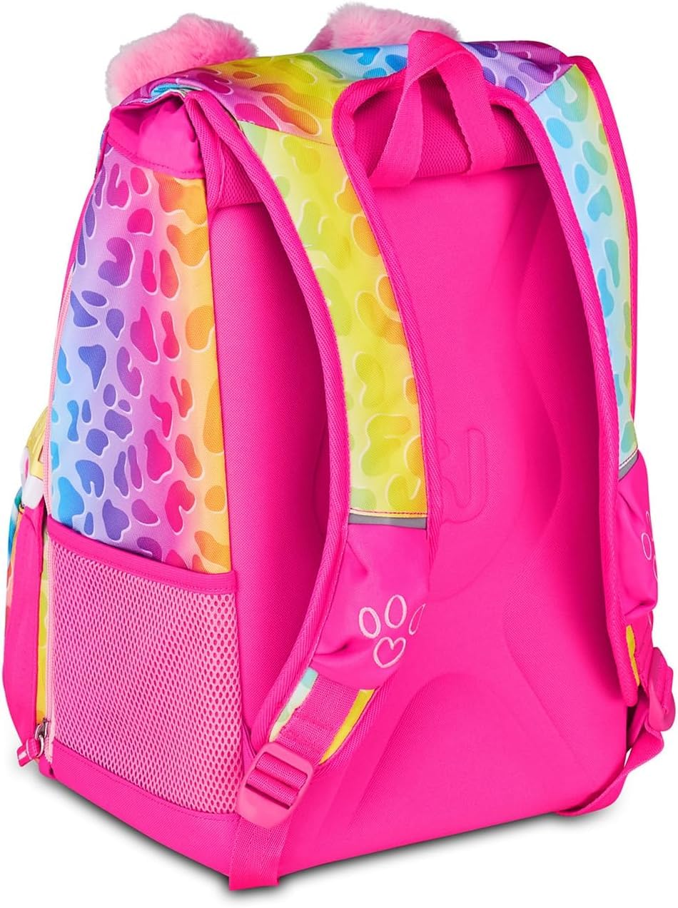 School Pack Zaino Estensbile con Astuccio 3 Scomparti, Per Seven Sj Fan, Orecchie Sollevabili Cat&Air, Bambina, Pennarelli, Pastelli, Accessori