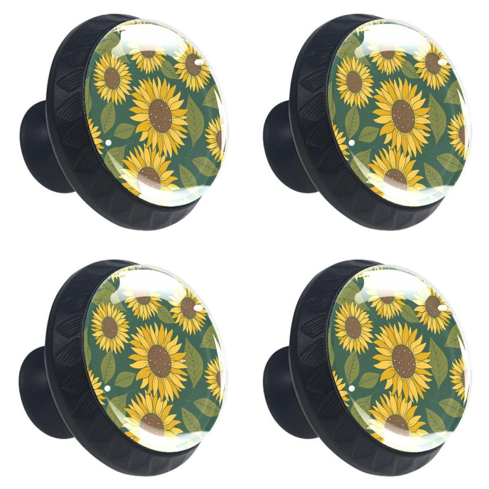 Boutons de porte tournesol pour meuble poignée placard tiroir armoire
