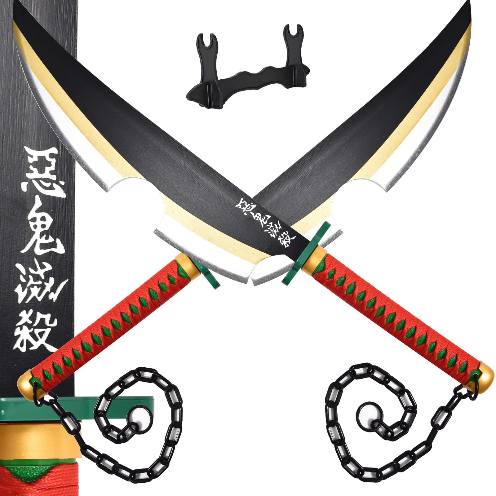 Photo 1 of Demon Slayer Sword Anime Sword 41inch - with Belt - Zenitsu Sword & Tanjirou Sword & Rengoku Sword - Various Styles Available Tengen Uzui Gold
