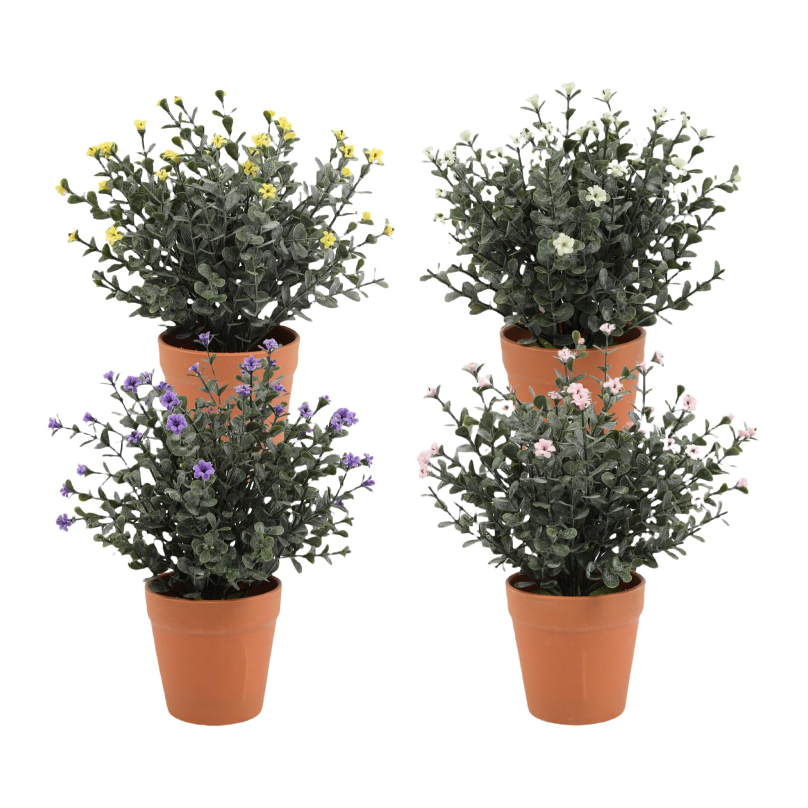Plantes artificielles d'intérieur : lot de 4 pots de souffle de bébé pour décoration maison