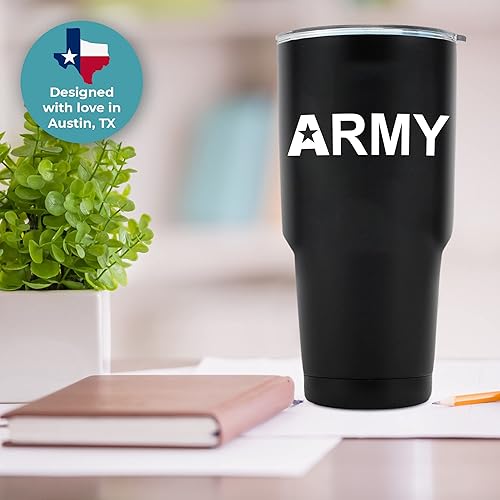Miniatura 9 de Vaso del Ejército de 30 onzas, Regalos Militares para Hombres Taza de Viaje de Café, Regalos de Graduación del Ejército para Él, Regalos del