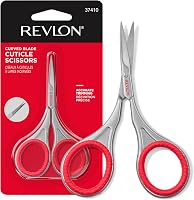 Revlon Nail Scissors with Curved Blades - Professional Stainless Steel Precision Trimmers for Clean Manicures