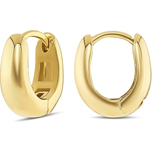 MILLA 14k Gold Huggie Earrings or Sterling Silver Huggie Earrings for Women Multipack & Individuals - Ear Huggers Earrings for Women Trendy Y2K Earrings, Preppy Earrings - Lightweight & Hypoallergenic