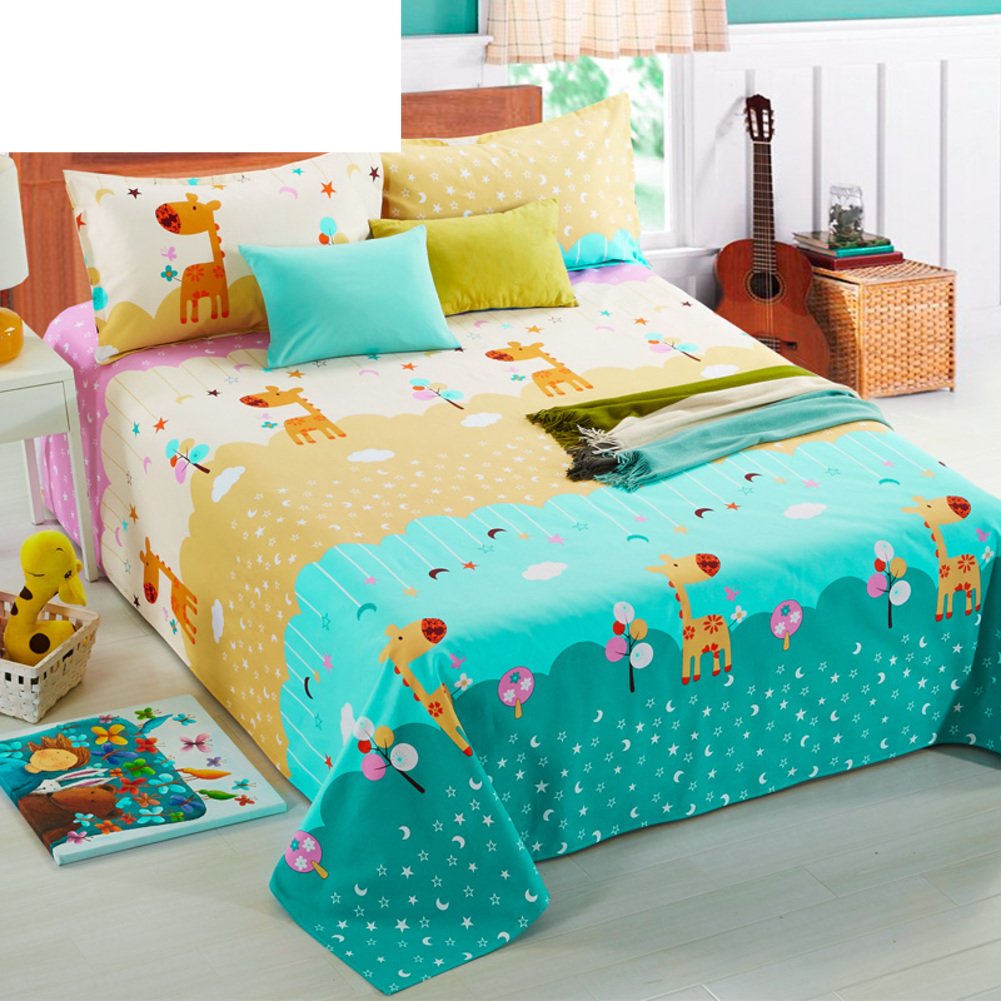 Drap plat coton double épaisseur 250x230 pour grand lit double adulte