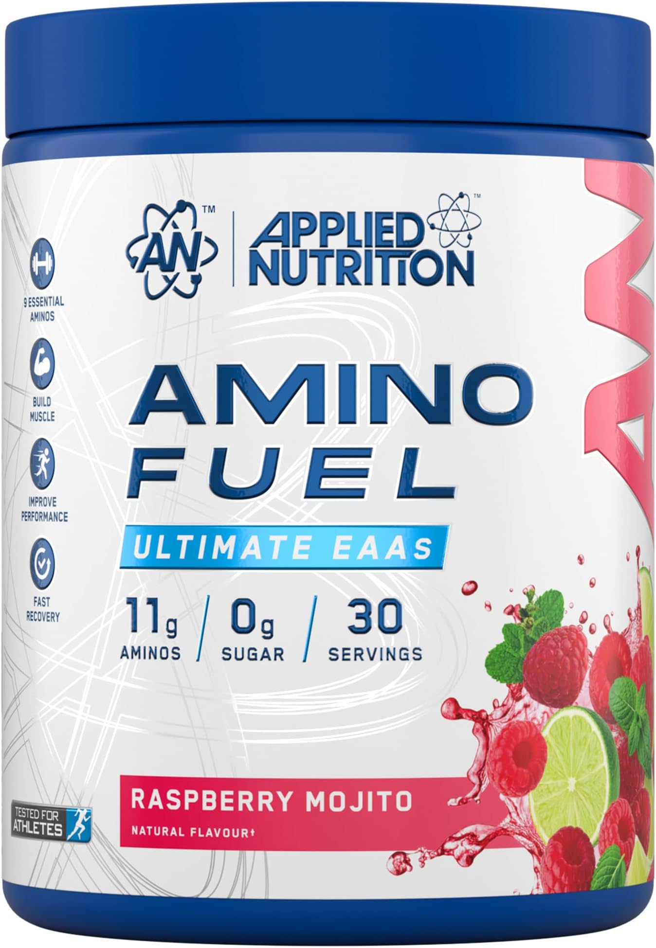 Applied Nutrition Amino Fuel - Amino Acids Supplement, EAA Essential Amino Acids Powder, Muscle Fuel & Recovery (390g - 30 Servings) (Raspberry Mojito)