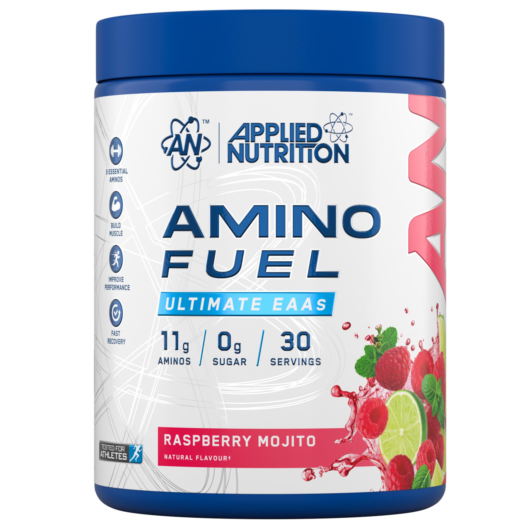 Applied NutritionAmino Fuel - Amino Acids Supplement, EAA Essential Amino Acids Powder, Muscle Fuel & Recovery (390g - 30 Servings) (Raspberry Mojito)