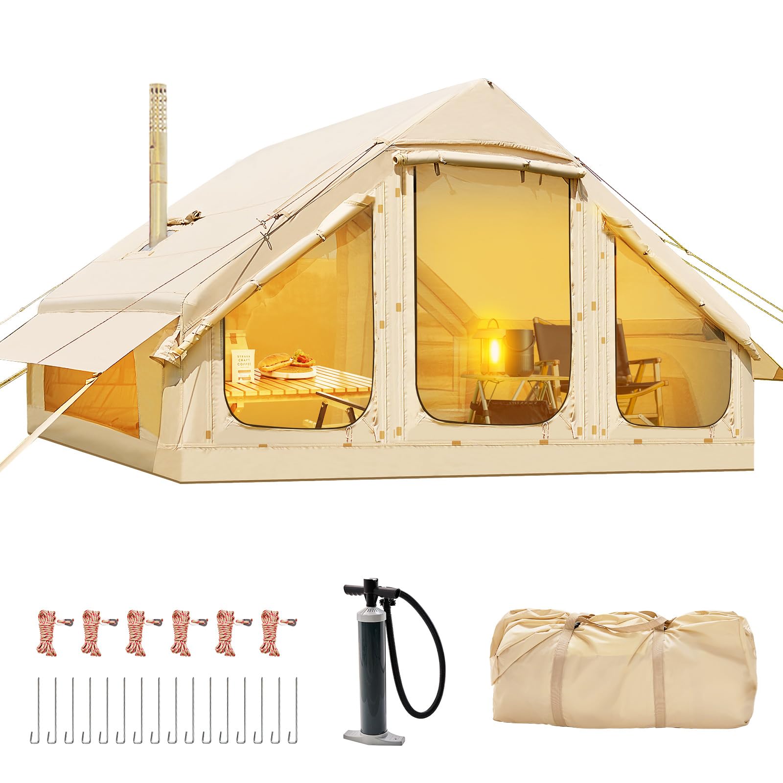Ytaoeo Aufblasbares Zelt für Camping Outdoor Zelt Aufblasbares Gampingzelt aus Wasserdichtem Oxford-Stoff Air Glamping Zelte, Verschiedene Optionen