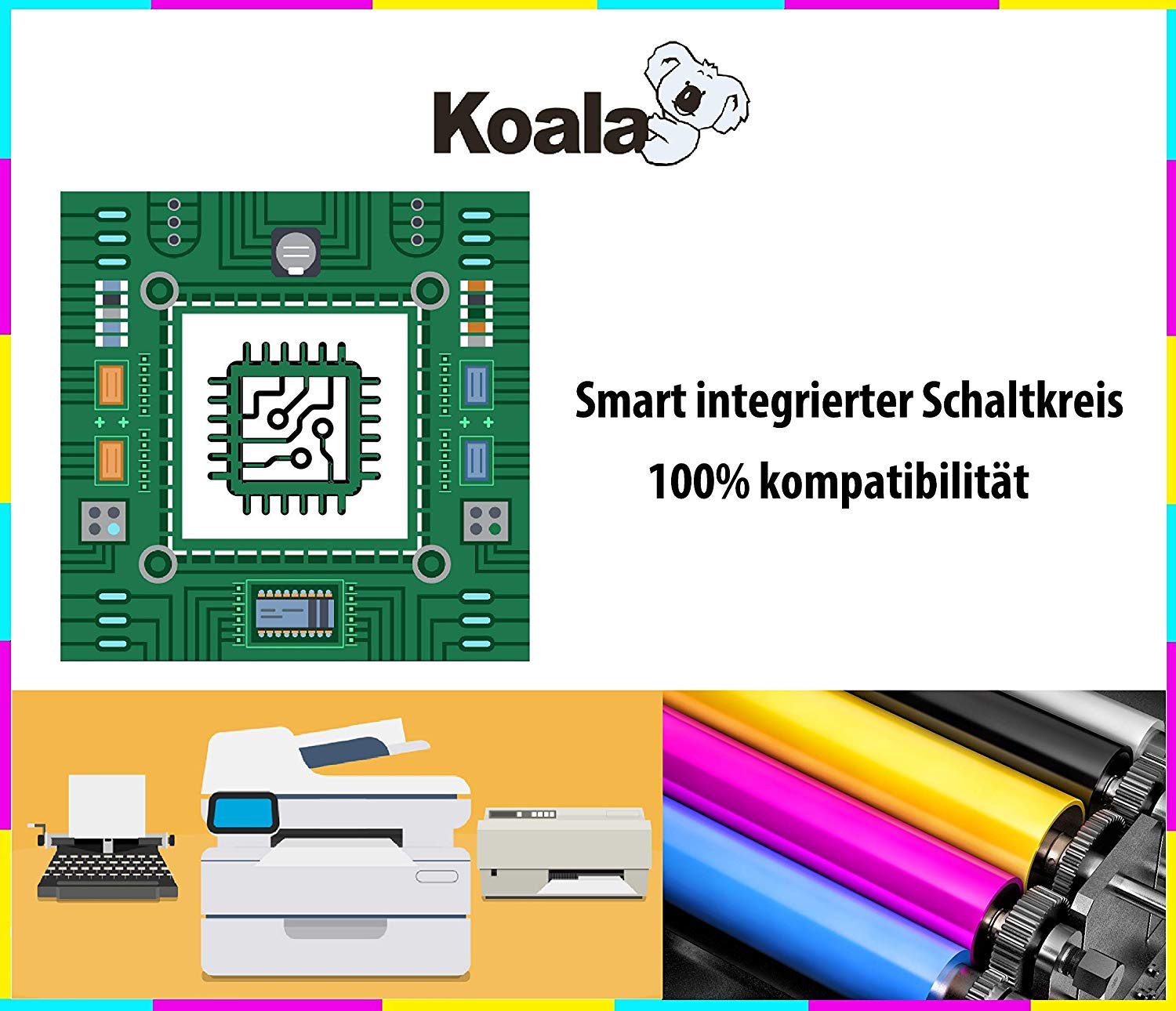 Koala Compatibili Cartucce Toner Sostituzione per Brother TN241 TN245 für MFC-9332CDW DCP-9022CDW HL-3142CW HL-3152CDW MFC-9142CDN HL-3140CW HL-3172CDW DCP-9020CDW Stampante, Pacco din 5