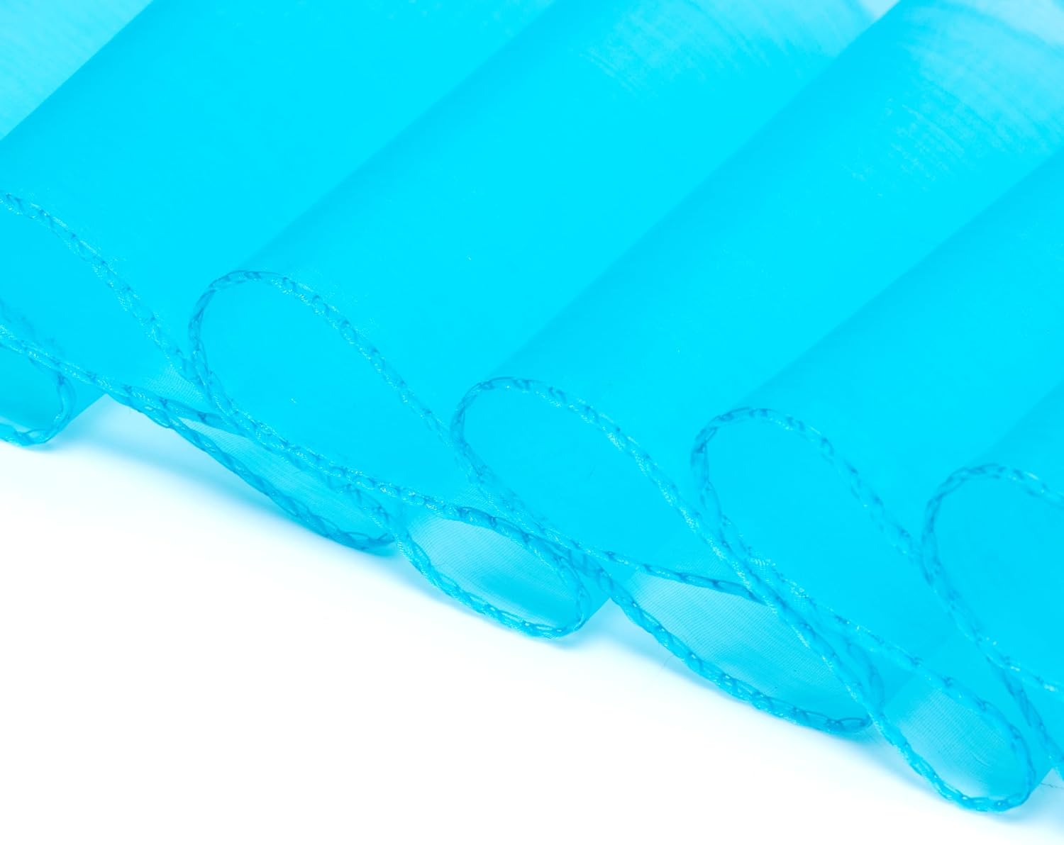 MDS 25 Pack Organza Table Runner 12 x 108 inch Long Premium Table Runners for Wedding Party, Events Decoration, Banquets Decorations, Bright and Smooth Silk Fabric Party Table Runner- Turquoise