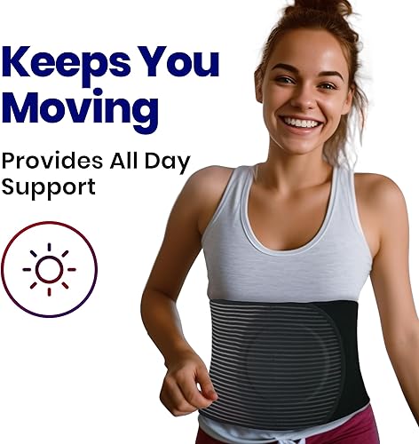 Miniatura 7 de Cinturón de hernia para hombres o mujeres  Cinturón de soporte de cintura inferior para hernias umbilicales y hernias de ombligo con almohadilla