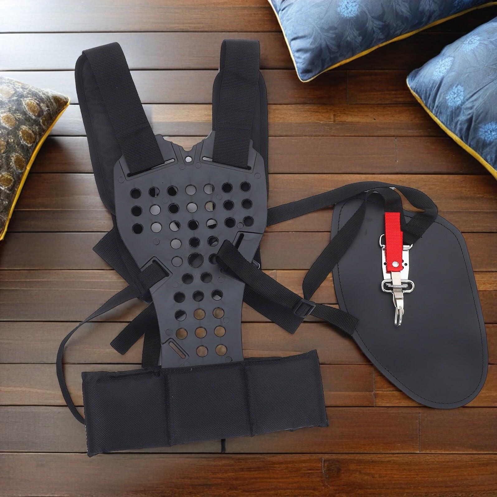 Cinghia Ergonomica Regolabile per Decespugliatore e Tosaerba Tracolla Imbottita Traspirante Supporto Stabile Imbracatura Doppia per Utensili da Giardinaggio e Soffiatori Foglie