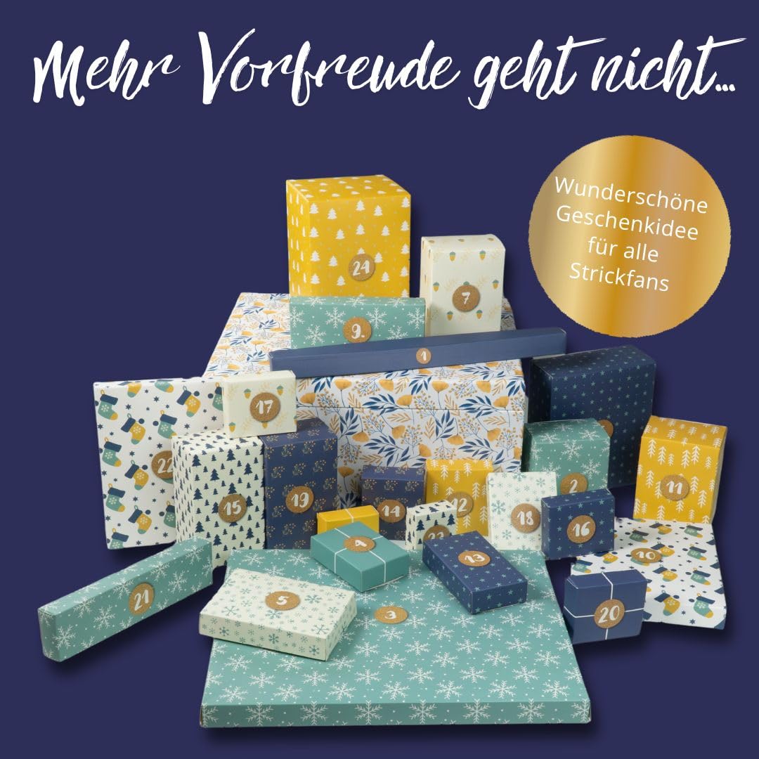 Merry Strickmas-Der Strick-Adventskalender:Mit süßen Accessoires und Zubehör fürs Stricken sowie einer ausführlichen Schritt-für-Schritt-Anleitung und passendem Material für dein neues Lieblingsstück.