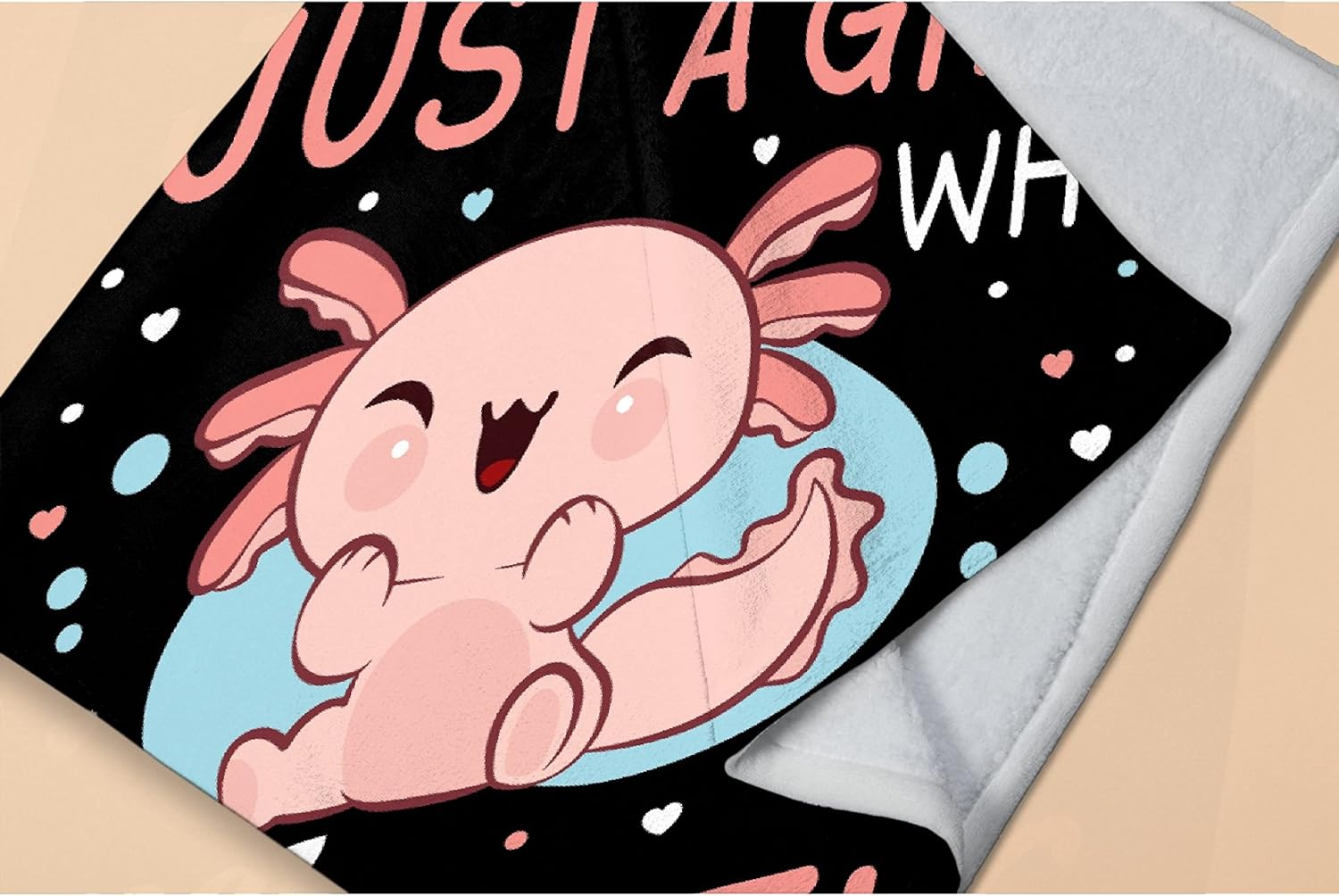 Just Girl Loves Axolotls ブランケット ソフトブランケット スロー フランネル 快適 軽量 キルト ギフト