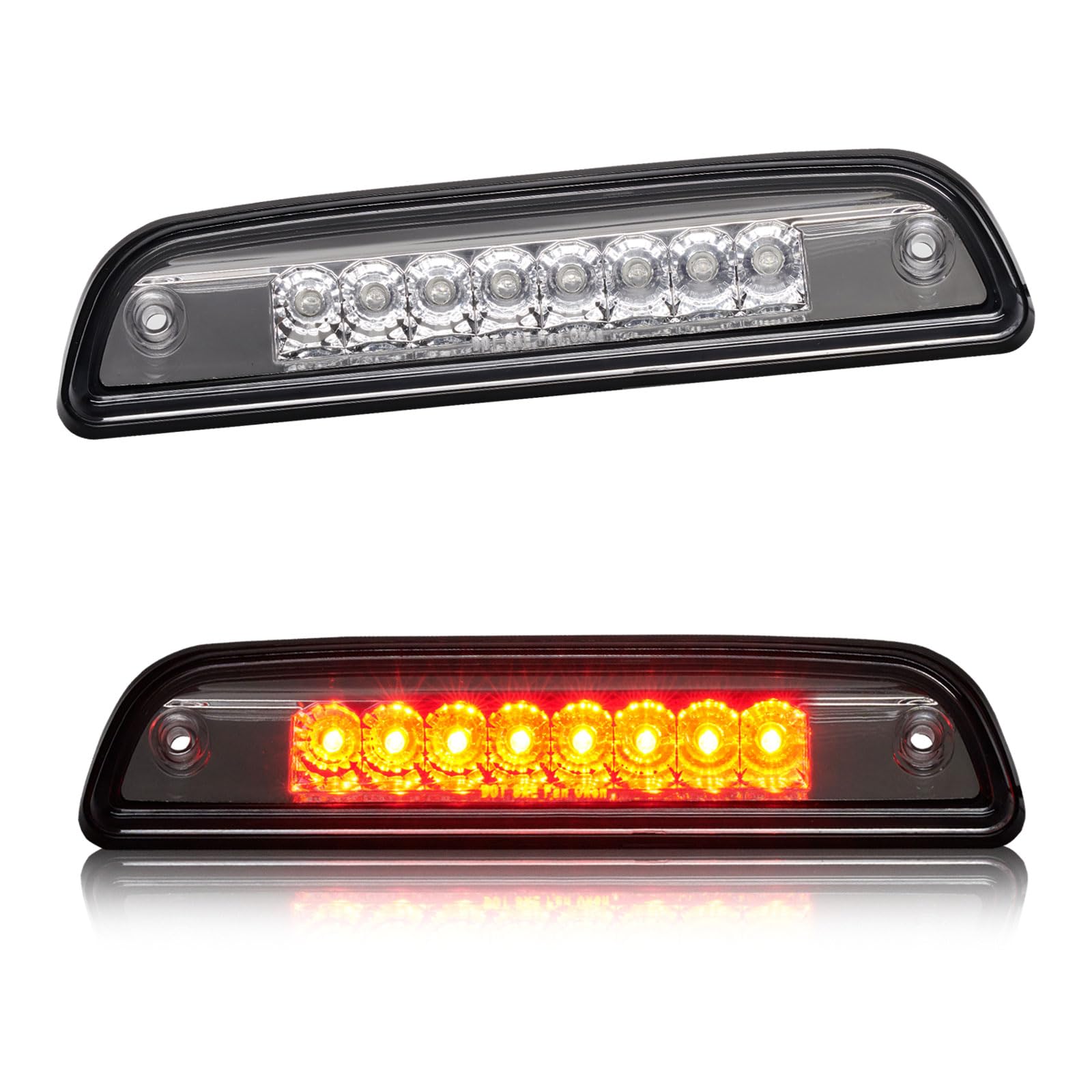 Third 3rd Brake Light LED for 1995-2015 Toyota Tacoma, High Mount Rear Brake Lights Assembly for 95-15 Tacoma, Waterproof Center Cab Lamp Stop Light (Smoked Lens)