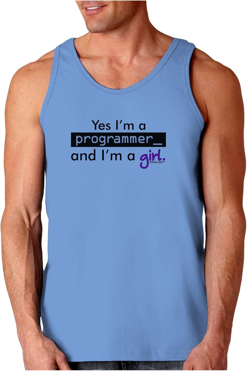 TOOLOUD Yes I am a Programmer Girl Loose Tank Top