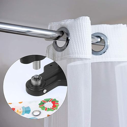 Miniatura 8 de Máquina de ojales de presión manual, kit de herramientas de perforación de ojales, kit de herramientas de ojal con 3 troqueles (#0#2#4) con 1500