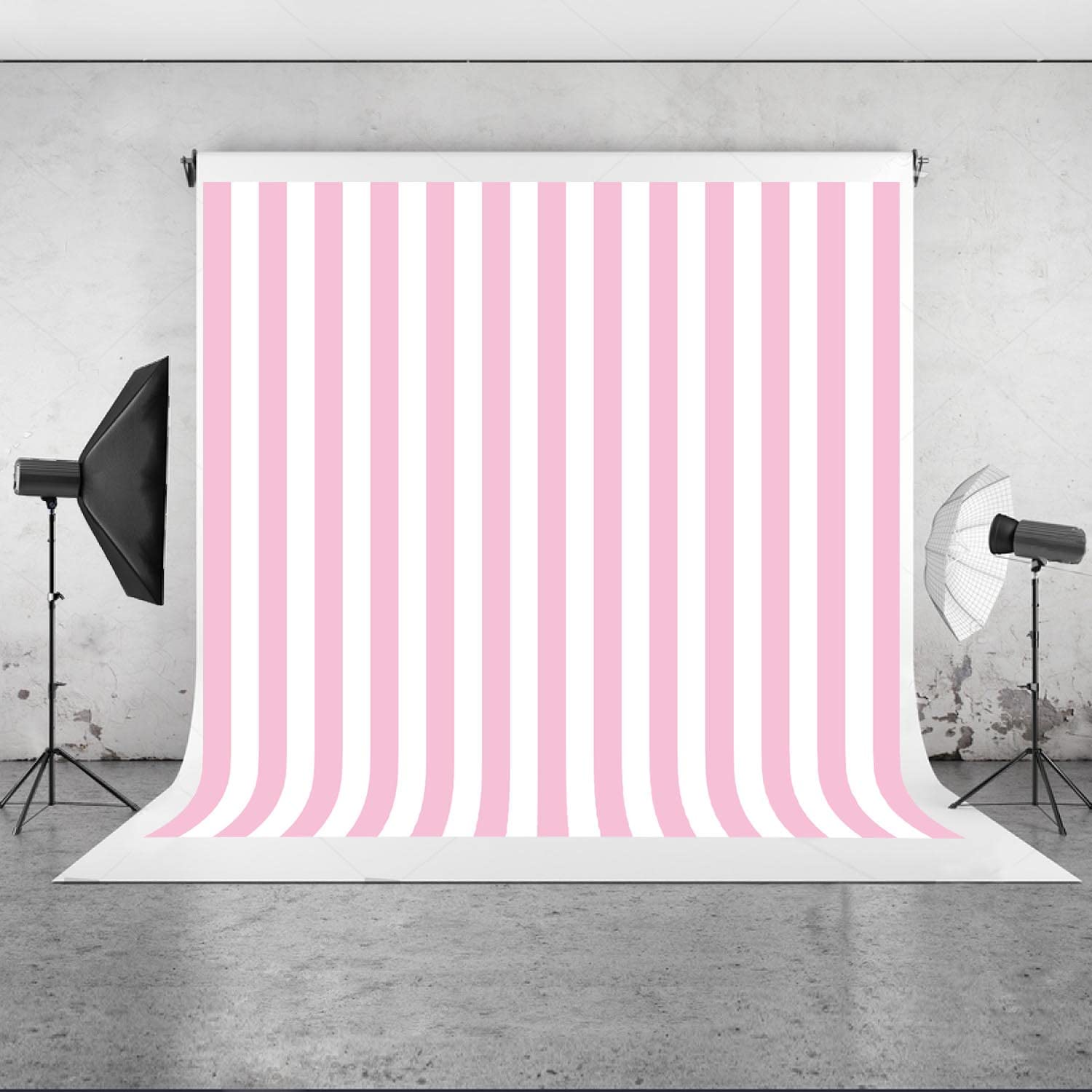 HUAYI 10x10ft Pink White Stripe Background Baby Photography Backdrop Newborn Photo Studio Photo Booth Party Decor Wall Hanging D-8850