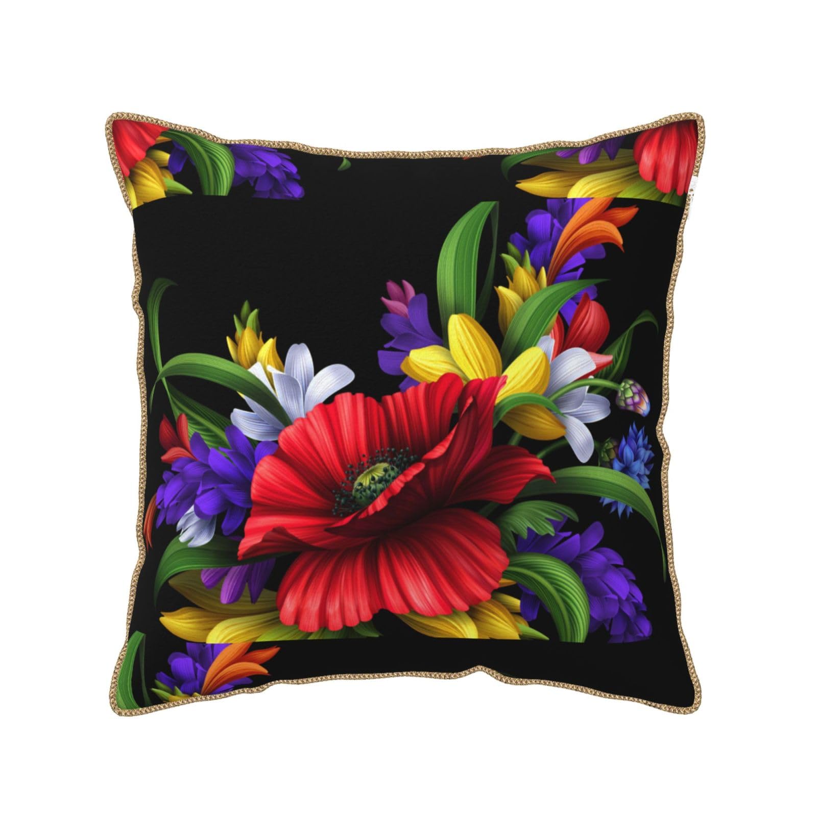 Housse de coussin grenouille imprimé confortable en velours vert de qualité