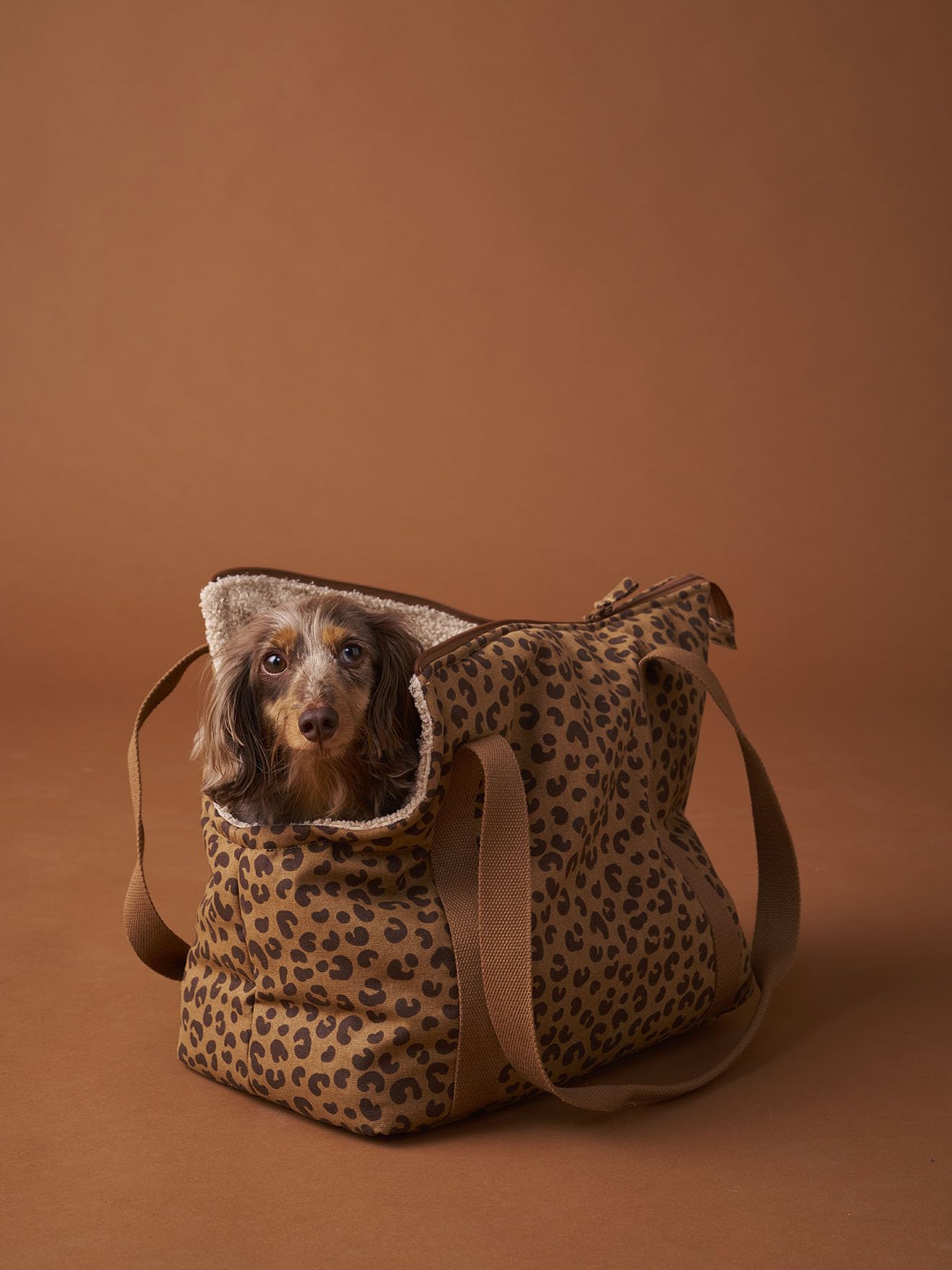 VERTBAUDET Sac de Transport pour Chat et Chien Marron imprimé TU