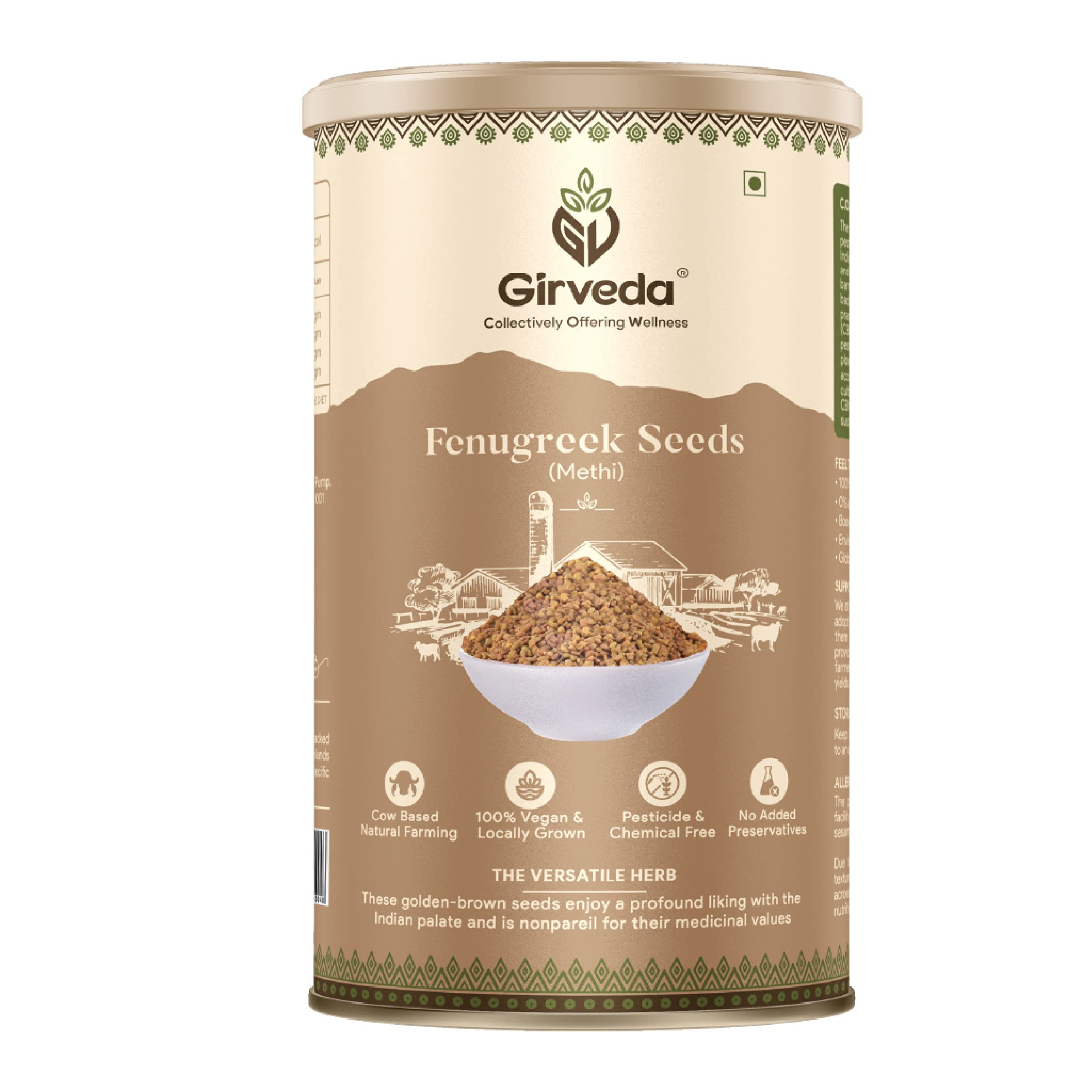 Girveda Fenugreek Seeds 200gm (Methi) Cow Based Natural Farming Product From Gir (B09B69D615) Amazon Price History, Amazon Price Tracker