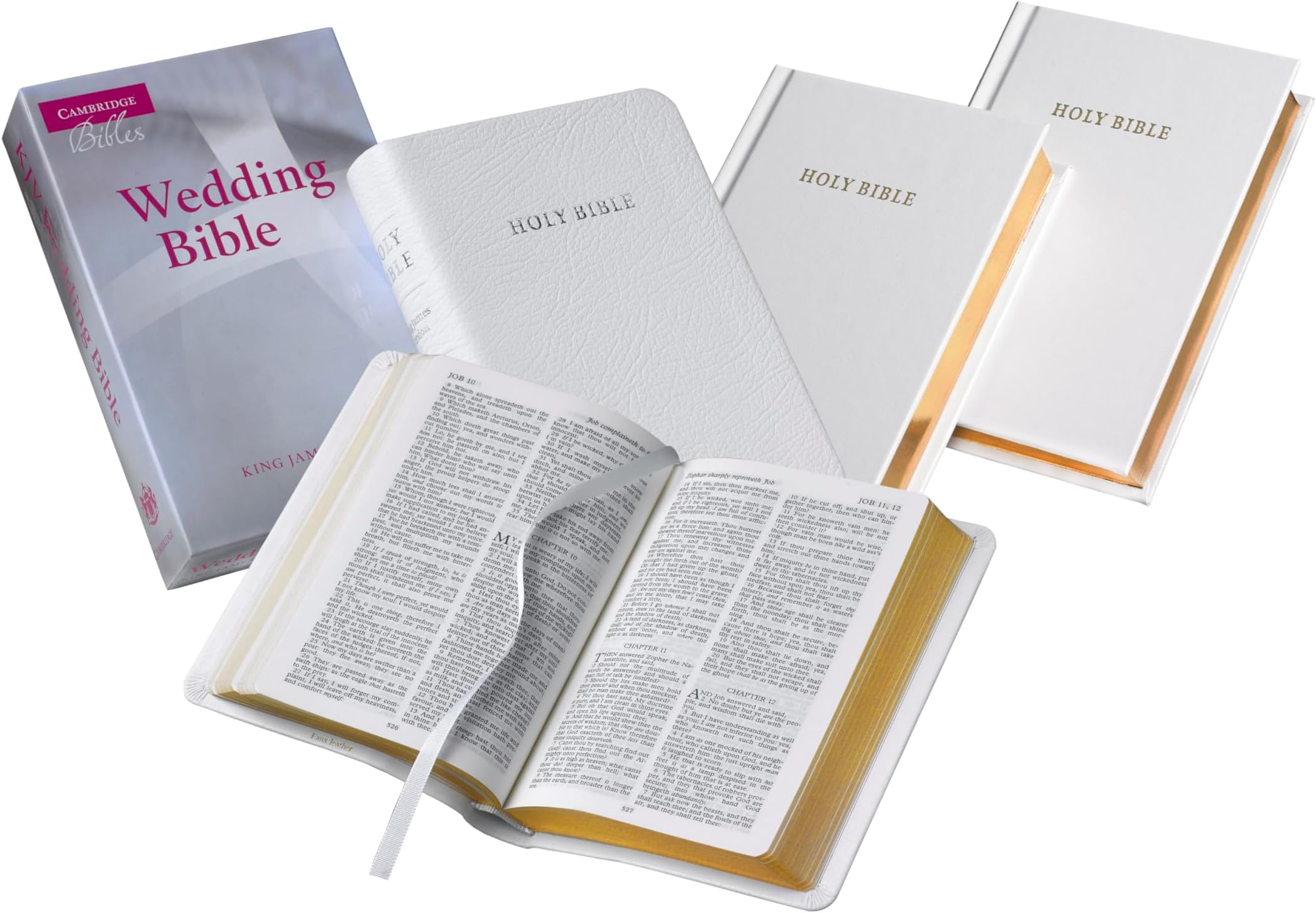 KJV Wedding Bible White Imitation KJ12W