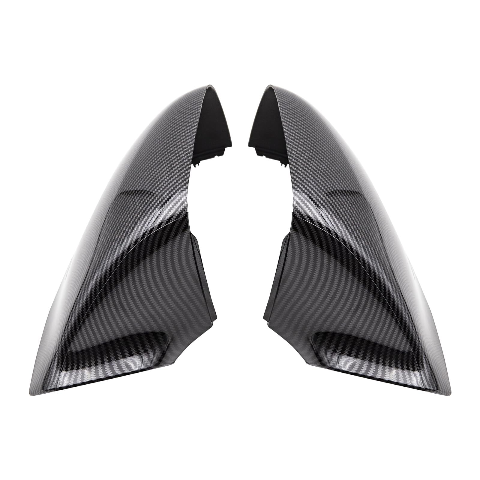 Para pokrowców na lusterka boczne kompatybilne z VW Volkswagen Transporter T5 T5.1 2010-2015, T6 2016-2019 (wzór z włókna węglowego)