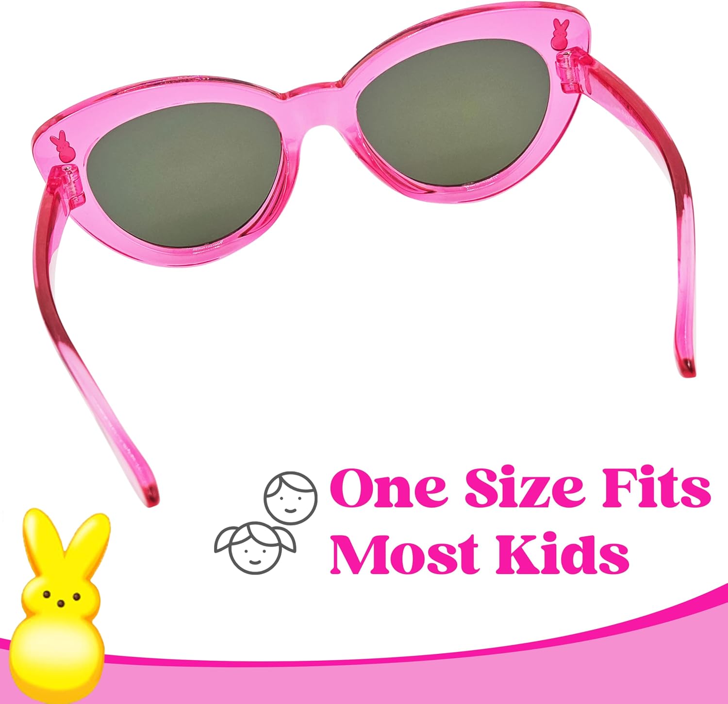 ARKAID Peeps Sunglasses for Kids | UV 400 | Yellow, Blue, Pink, Purple | One Size Fits Most Kids