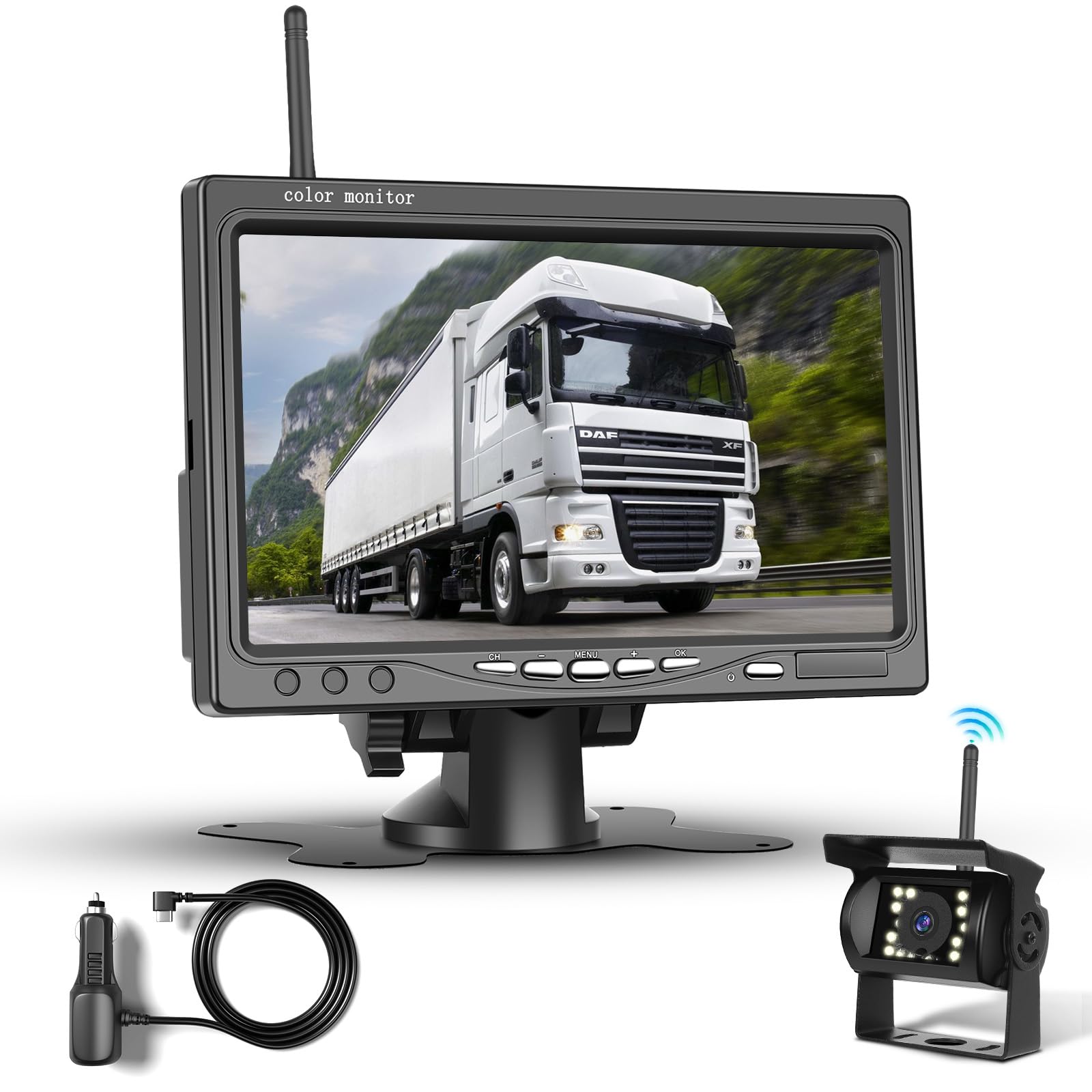 Kit Telecamera Retromarcia Con Monitor 7 Pollici - Impermeabile IP68, Visione Notturna A IR Per Auto E Camion - Foto 7