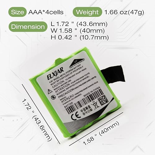 Miniatura 3 de Paquete de 5 baterías AVP8 Ni-MH de 4.8 V 700 mAh de repuesto para radios Midland LXT Series GMRS, LXT560VP3 LXT560 LXT500VP3 LXT500 LXT535VP3