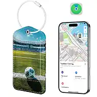 TopMade Smart Luggage Tag with Find My, Premium Leather Luggage Tags for Suitcase, Travel Bags, Backpacks, Anti-Lost Suitcase Tag Tracker for Travel with Privacy Name Card, Rechargeable