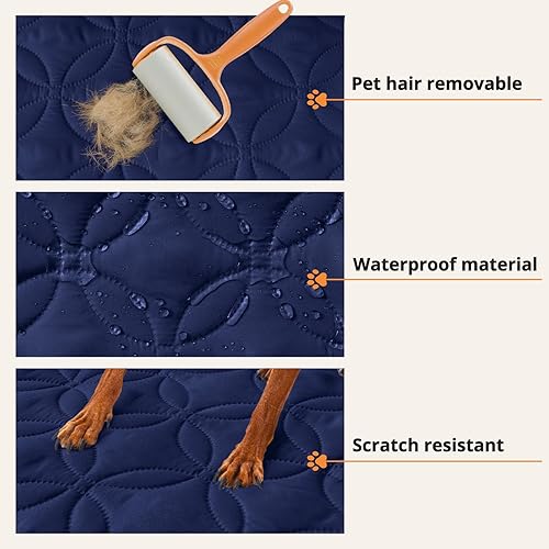 Miniatura 7 de BESTSWEETIE Funda de cama para perro, manta 100% impermeable, funda de sofá antideslizante lavable para perros, fundas de sofá lavables para gatos y