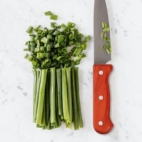 Vista 14 de Operitacx Mango de cuchillo de madera de repuesto mango cuchillo de cocina mango Marrón claro