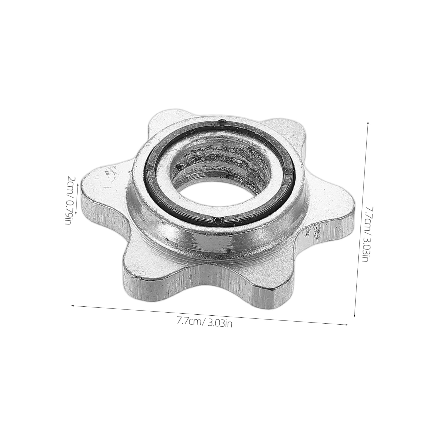 BESPORTBLE Nonslip Dumbbell Rod Clips 2.8cm Nut Spinlock Collars Barbell Weight Clips for Enhanced Stability