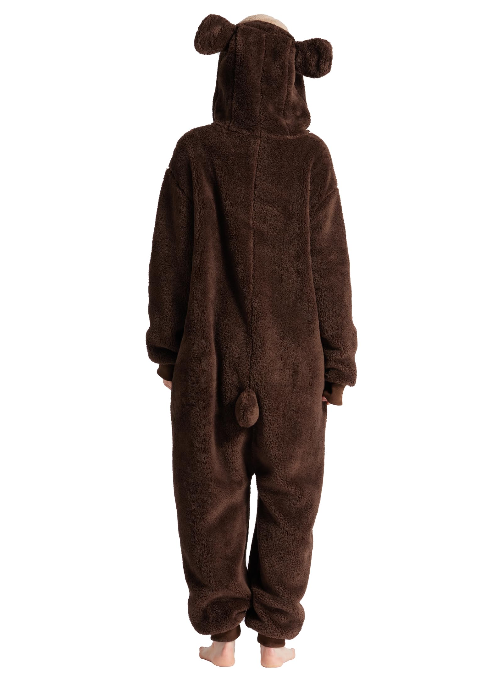 dressfan Unisexe Animal Peluche Ours Pyjamas Onesie Vêtements de Carnaval Halloween Noël Pyjamas pour pour Femme & Homme