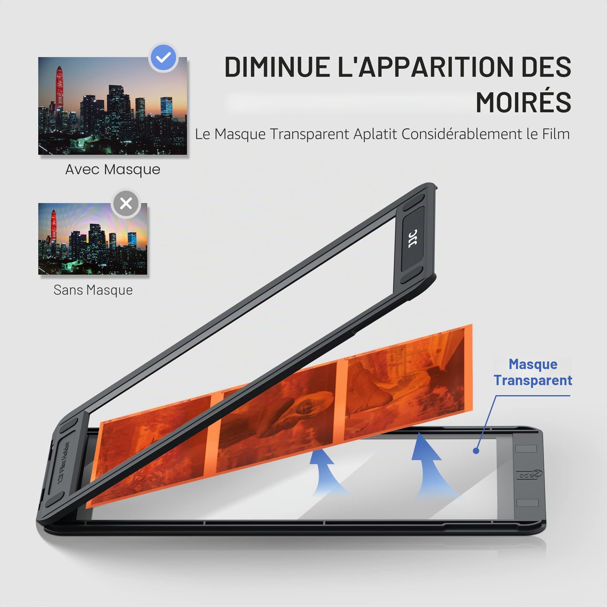 JJC Support magnétique pour 120 films pour numérisation négative de format moyen - Pour la plupart des scanners à plat standard