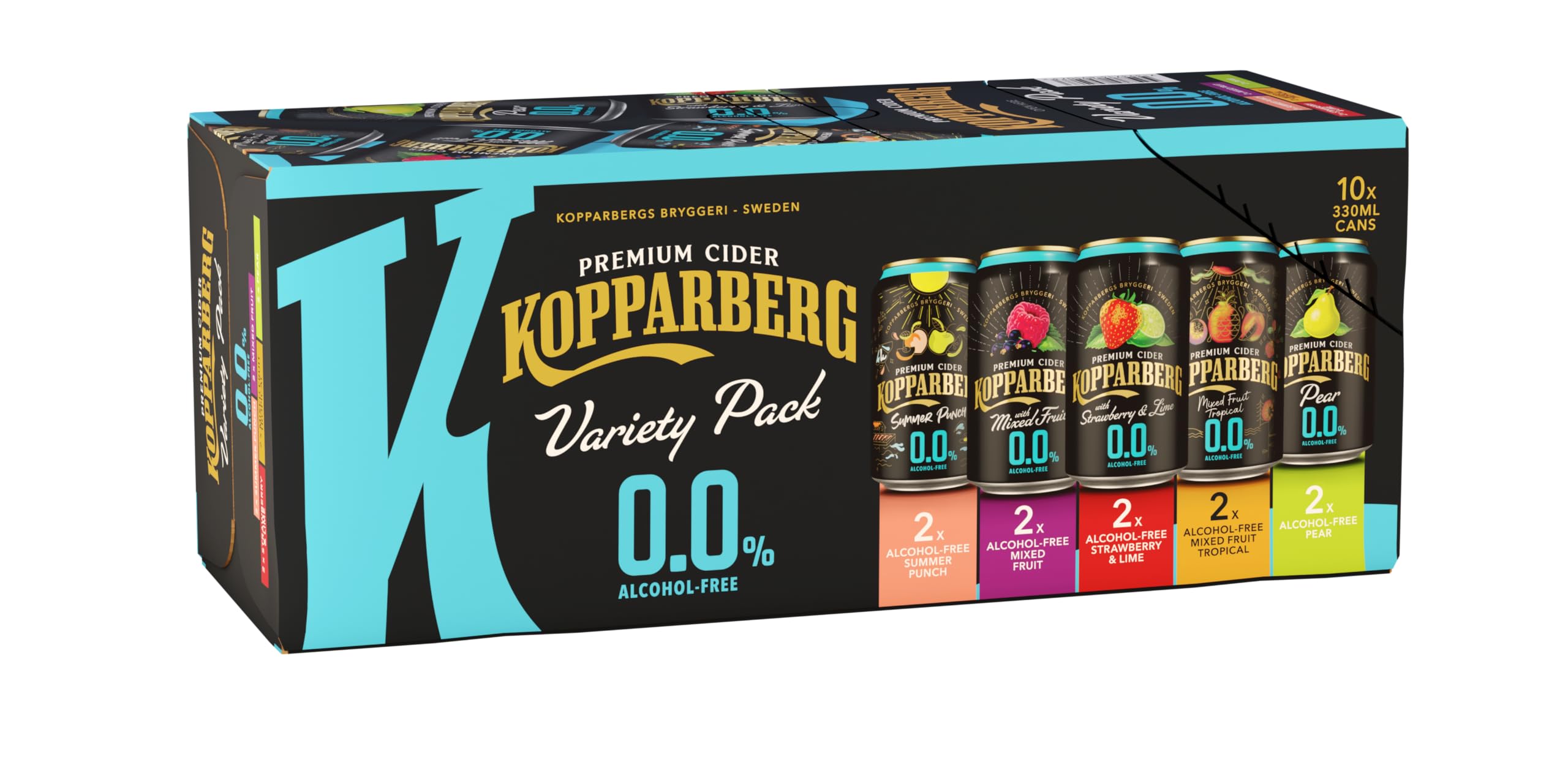 Kopparberg Fruit Cider Alcohol Free Variety pack 10x330ml cans