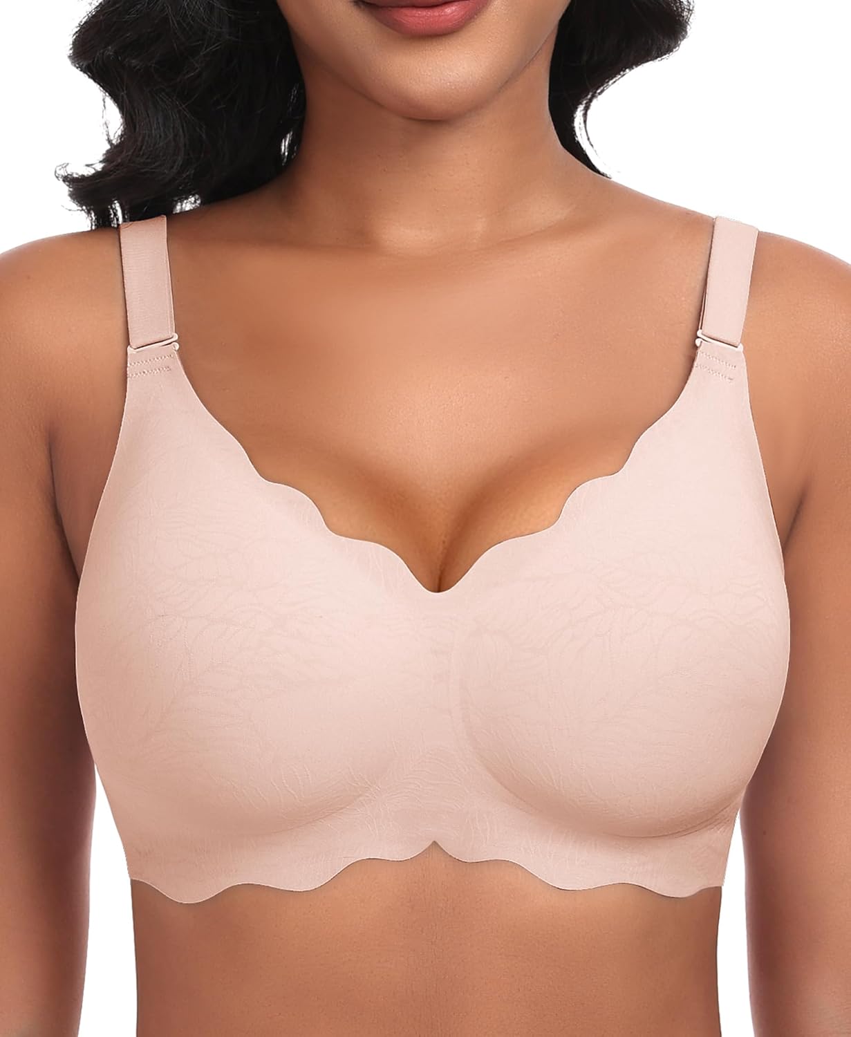 Ganado Seamless Wireless Bras for Women No Underwire Bras Supportive Bralette Padded Comfort T Shirt Bra