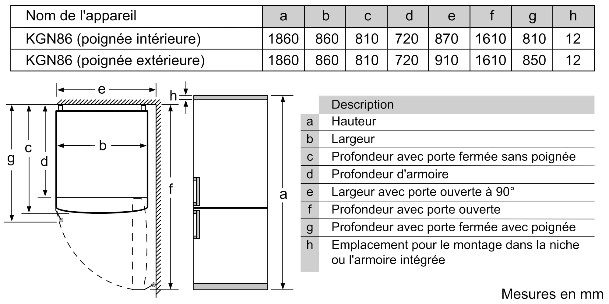 Bosch KGN86AIDR, Série 6, Réfrigérateur Combiné Pose-Libre, 186 x 86 cm, Inox Anti Trace de Doigts
